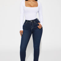 Just Right Sculpting Stretch Skinny Jeans - Dark Wash