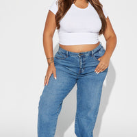 Nova 90s Straight Leg Jeans - Medium Blue Wash