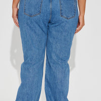 Tall Crossover Straight Leg Jeans - Medium Wash