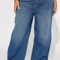 Chelsea Drop Waist Baggy Jeans - Medium Wash
