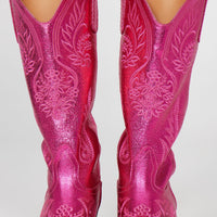 Best Days Ahead Cowboy Boots - Hot Pink