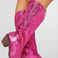 Best Days Ahead Cowboy Boots - Hot Pink