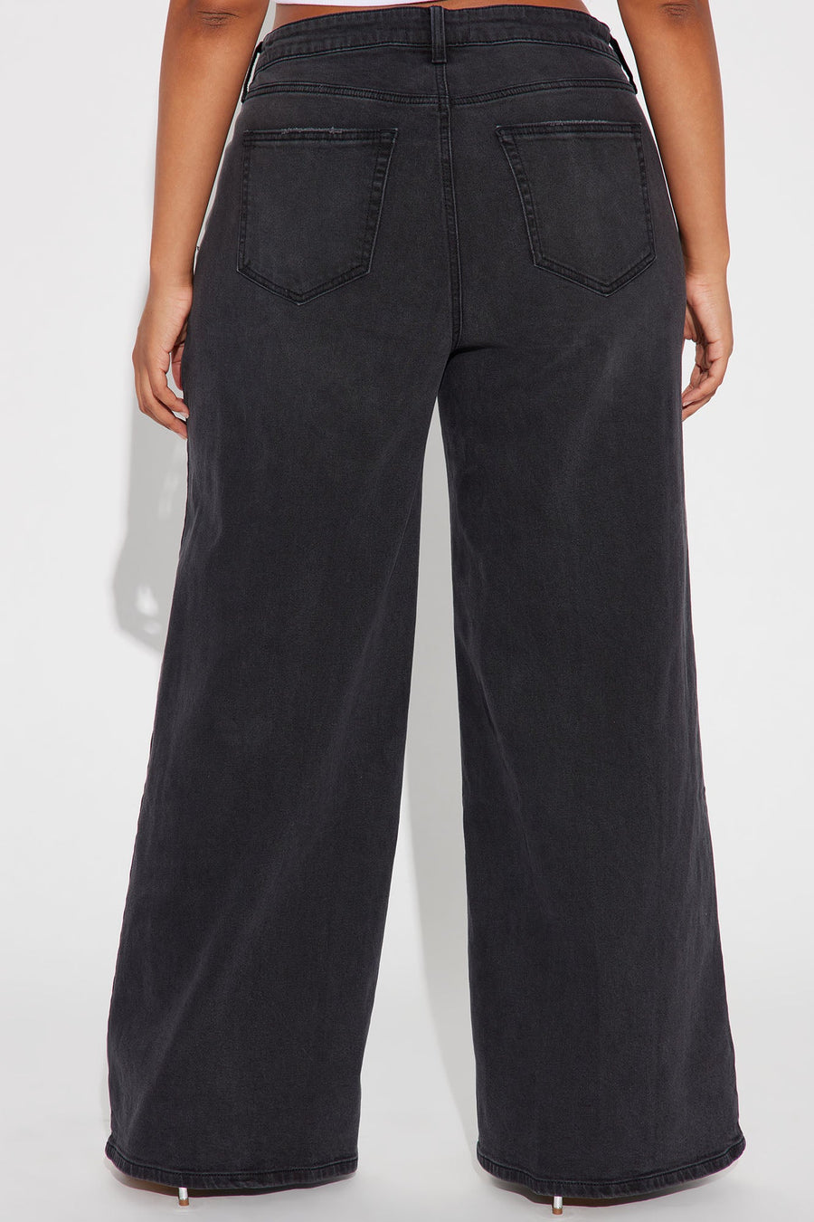 Time Well Spent Stretch Wide Leg Jeans - Black Wash