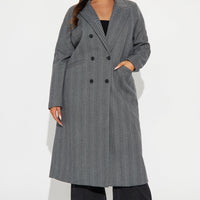 Nayeli Wool Trench - Black