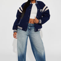 Manhattan Babe Varsity Jacket - Navy