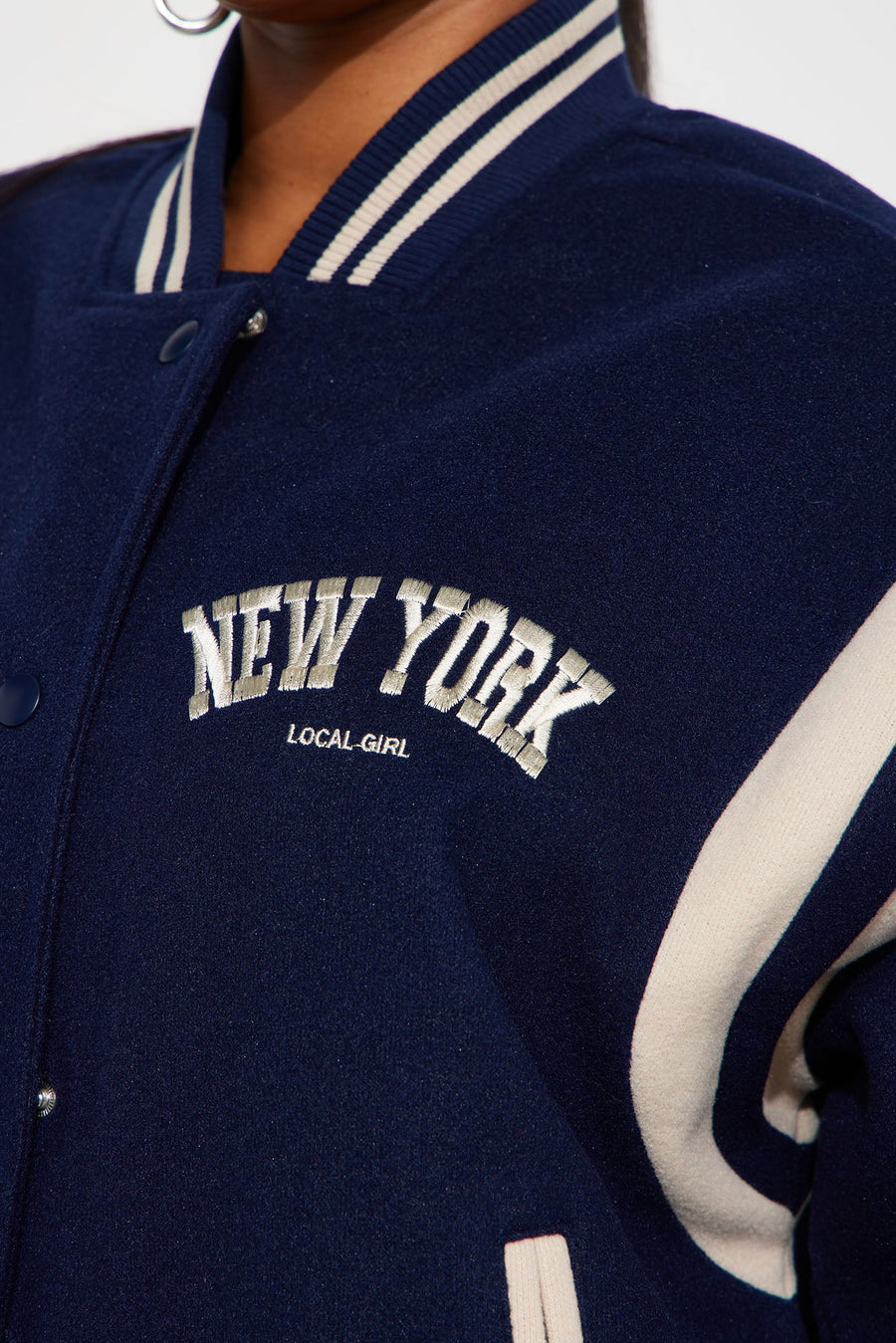 Manhattan Babe Varsity Jacket - Navy