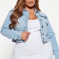 I'm So Basic Denim Jacket - Light Wash