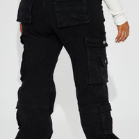 Tall Mulholland Drive 90's Cargo Straight Leg Jeans - Black Wash