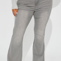 Audrey Booty Lifting Stretch Flare Jeans - Grey