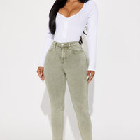 Shape Up Sculpting Stretch Skinny Jeans - Green
