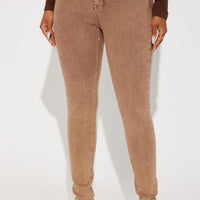 Shape Up Sculpting Stretch Skinny Jeans - Brown