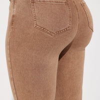 Shape Up Sculpting Stretch Skinny Jeans - Brown