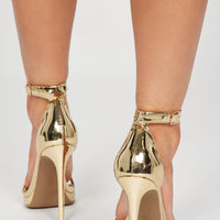 Always On My Mind Heeled Sandals - Gold