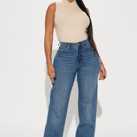 Tall Night Out In Paris Straight Leg Jeans - Medium Blue Wash