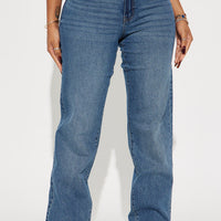 Tall Night Out In Paris Straight Leg Jeans - Medium Blue Wash
