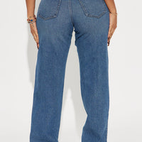 Tall Night Out In Paris Straight Leg Jeans - Medium Blue Wash