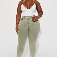 Shape Up Sculpting Stretch Skinny Jeans - Green