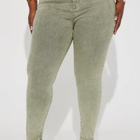 Shape Up Sculpting Stretch Skinny Jeans - Green