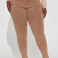 Shape Up Sculpting Stretch Skinny Jeans - Brown