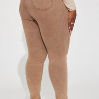 Shape Up Sculpting Stretch Skinny Jeans - Brown