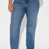 Tall Night Out In Paris Straight Leg Jeans - Medium Blue Wash