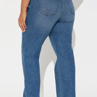 Tall Night Out In Paris Straight Leg Jeans - Medium Blue Wash