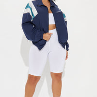 Nothing Like Me Windbreaker - Navy/combo