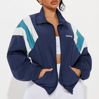 Nothing Like Me Windbreaker - Navy/combo