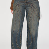 Copenhagen Non Stretch Tinted Wide Leg Jean - Dark Wash