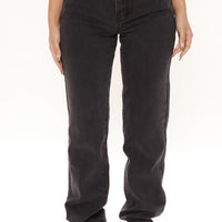 Tall Get It Straight Slouch Fit Jeans - Black