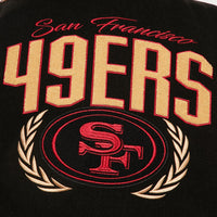 49ers Letterman Jacket - Black/Red