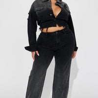 Onyx Ombre Non Stretch Straight Leg - Black Wash