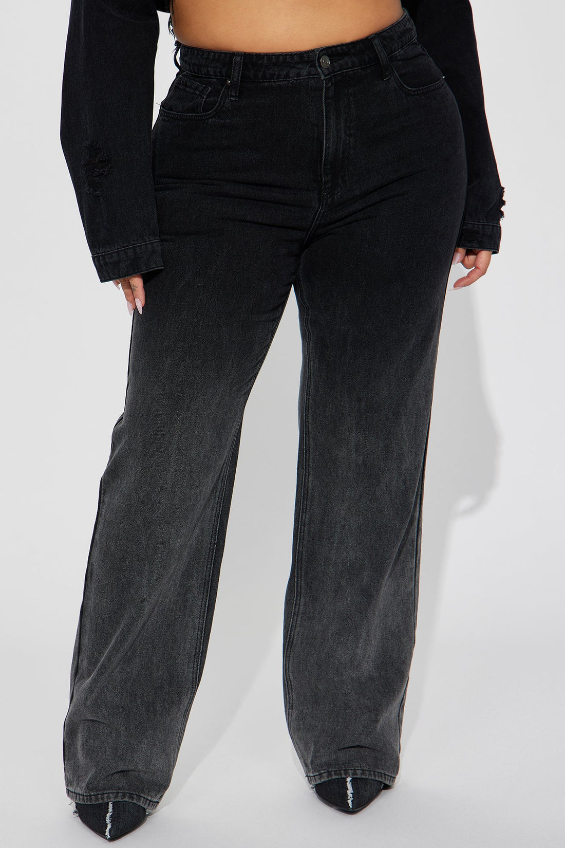 Onyx Ombre Non Stretch Straight Leg - Black Wash