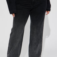 Onyx Ombre Non Stretch Straight Leg - Black Wash