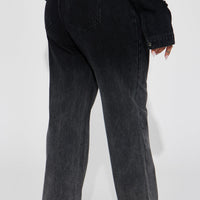Onyx Ombre Non Stretch Straight Leg - Black Wash