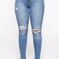 Our Favorite High Rise Skinny Jeans - Medium Blue Wash