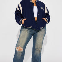 Manhattan Babe Varsity Jacket - Navy