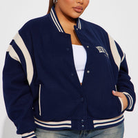 Manhattan Babe Varsity Jacket - Navy