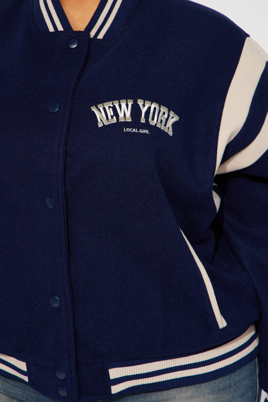 Manhattan Babe Varsity Jacket - Navy