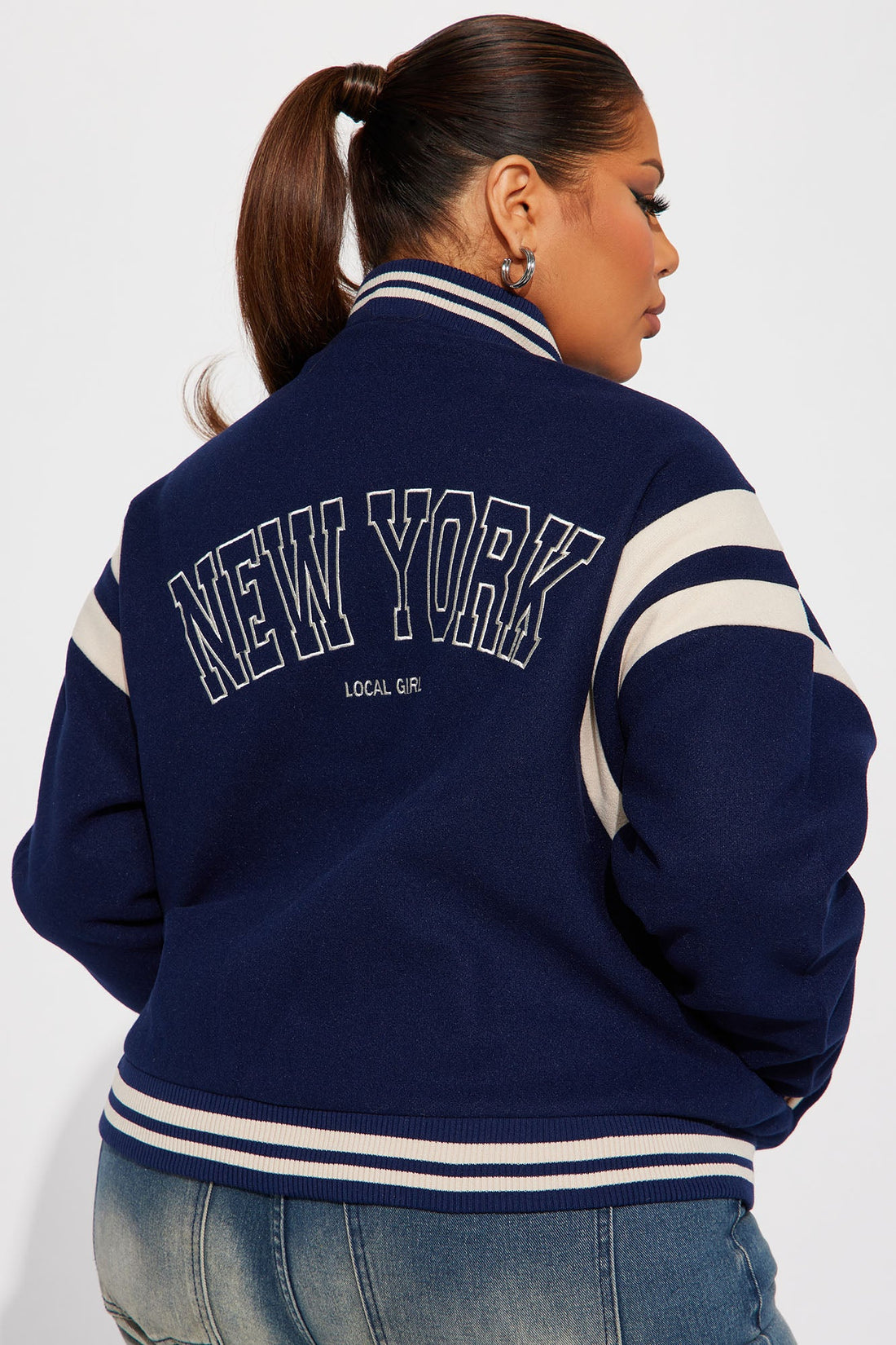Manhattan Babe Varsity Jacket - Navy