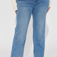 Classic 90s Low Stretch Straight Leg Jeans - Vintage Blue Wash