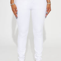 Luxe Ultra High Waist Skinny Jeans - White