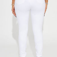 Luxe Ultra High Waist Skinny Jeans - White