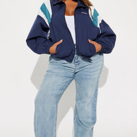 Nothing Like Me Windbreaker - Navy/combo