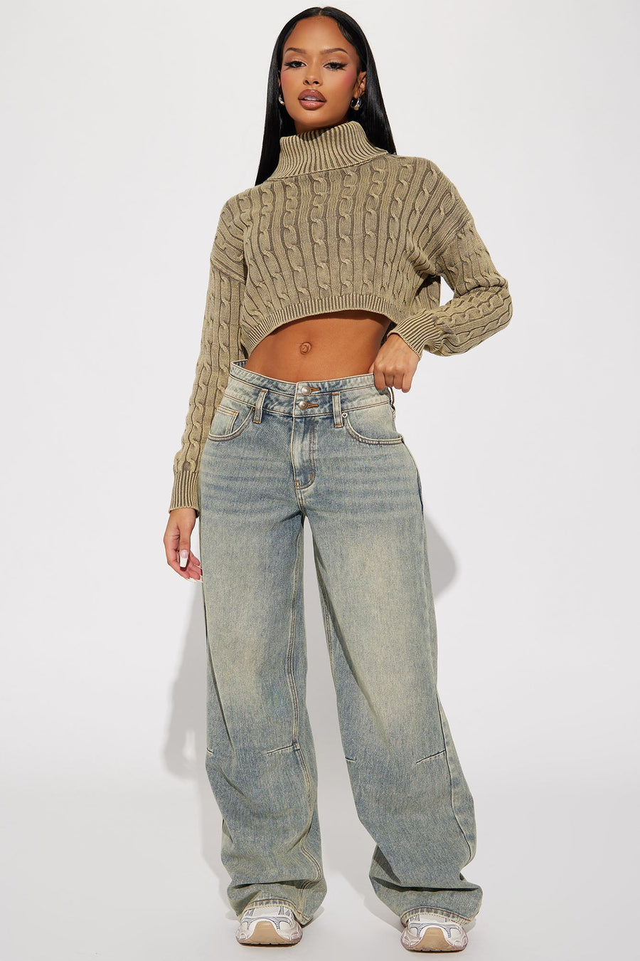 Artesia Tinted Baggy Non Stretch Jeans - Light Wash