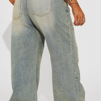Artesia Tinted Baggy Non Stretch Jeans - Light Wash