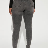Living Life High Stretch Skinny Jeans - Black Wash