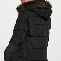 Cool Vibes Puffer Coat - Black