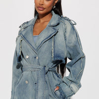 New York Days Denim Coat - Light Wash