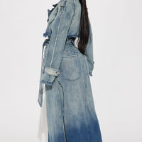 New York Days Denim Coat - Light Wash